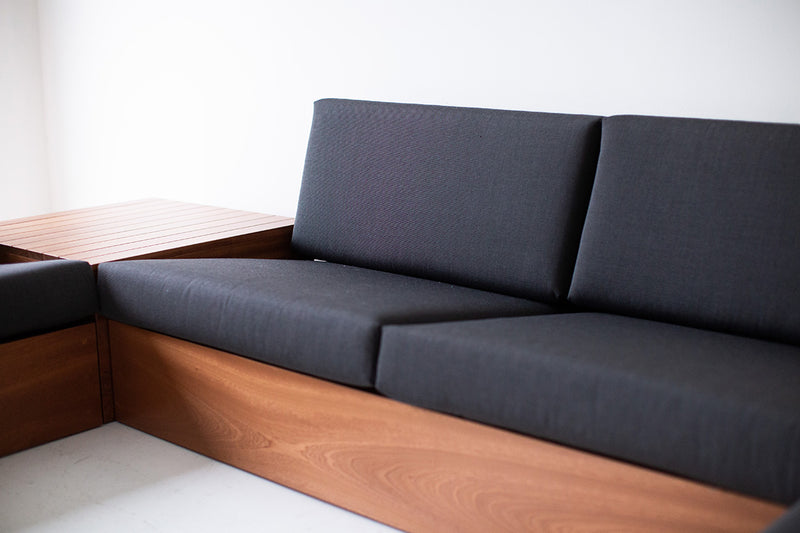 Bali U-shaped patio sectional shown at an angle