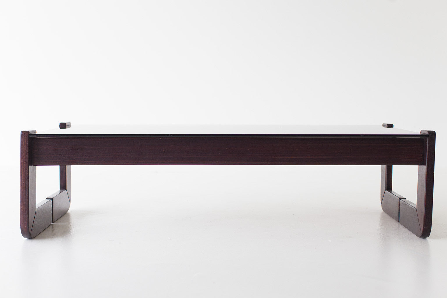 Percival Lafer Rosewood and Glass Coffee Table - 01141615