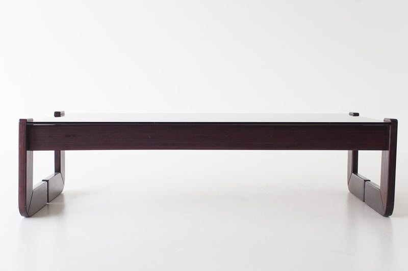 Percival Lafer Rosewood and Glass Coffee Table 01141615, Image 02