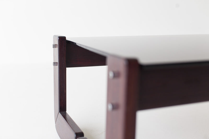 Percival Lafer Rosewood and Glass Coffee Table 01141615, Image 04