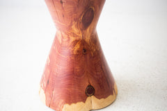 Detail of the hand-chipped bark edge on The Hourglass red cedar stump