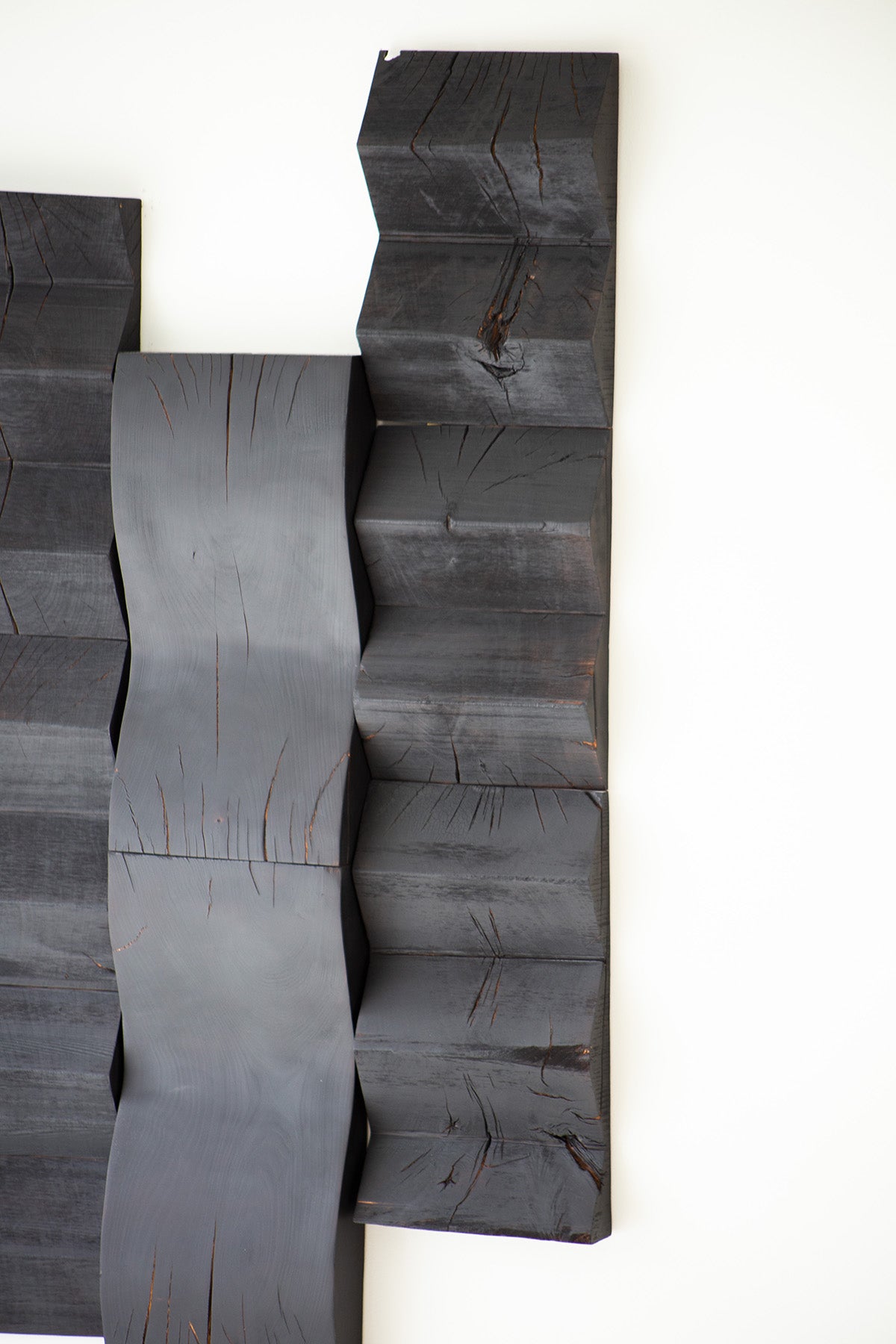 Shou Sugi Ban Wood Wall Panels - Peaks and Waves - 5322