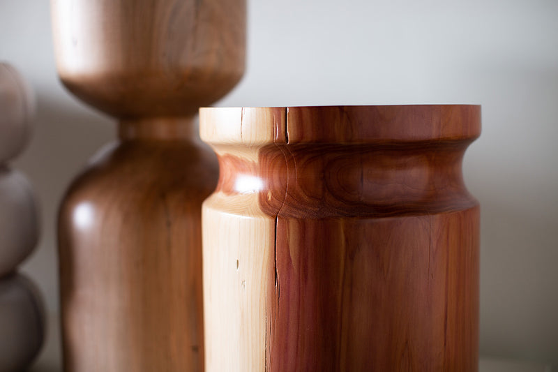 Detail of the hand chipped bark edge