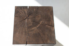 Side profile of the Vega maple side table