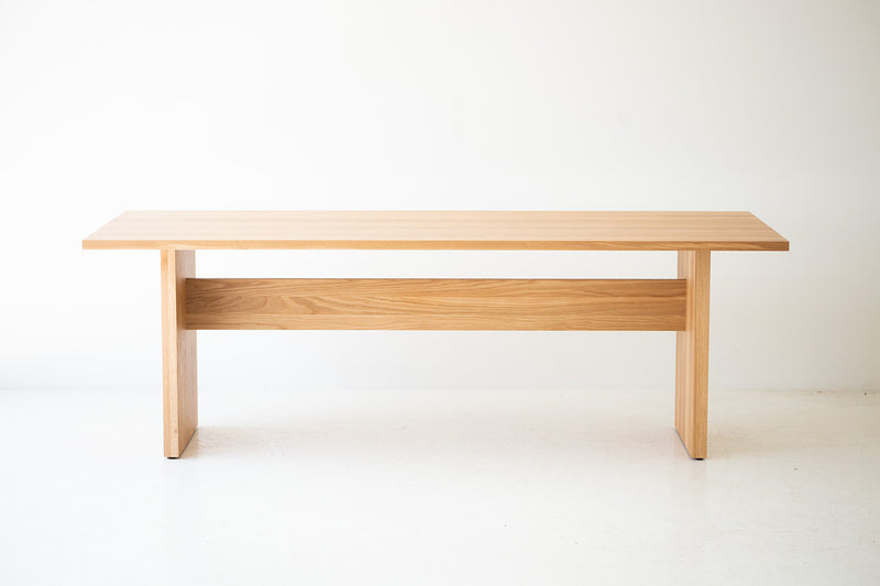 Close-up of the commercial-grade wood finish