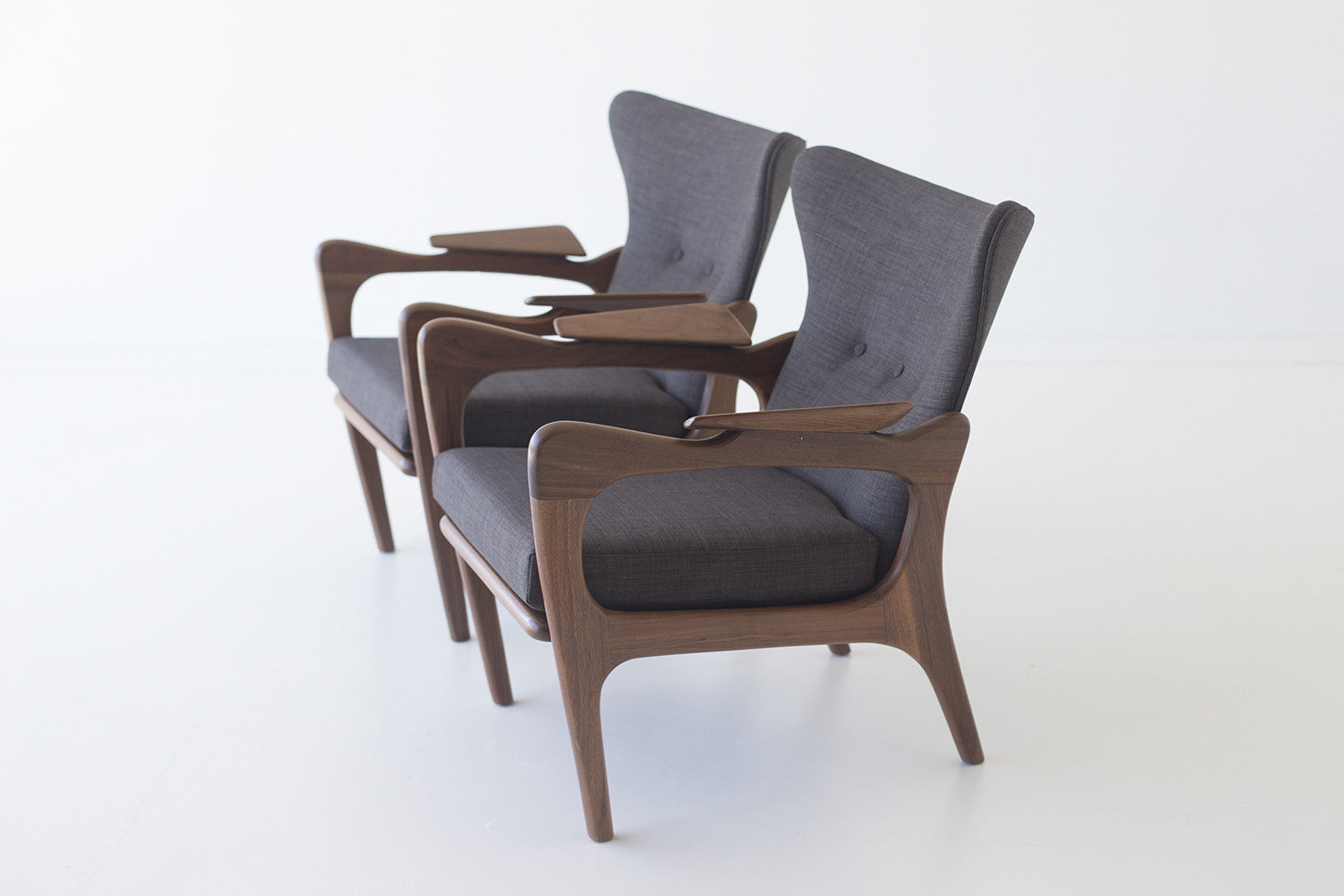 Craft Associates® Modern Lounge Chairs - 1414 - Low Wing