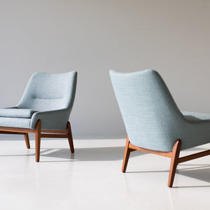 Danish Ire Lounge Chairs Attributed to IB Kofod Larsen