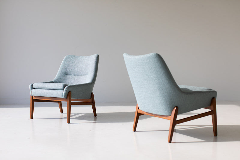 Danish Ire Lounge Chairs Attributed to IB Kofod Larsen