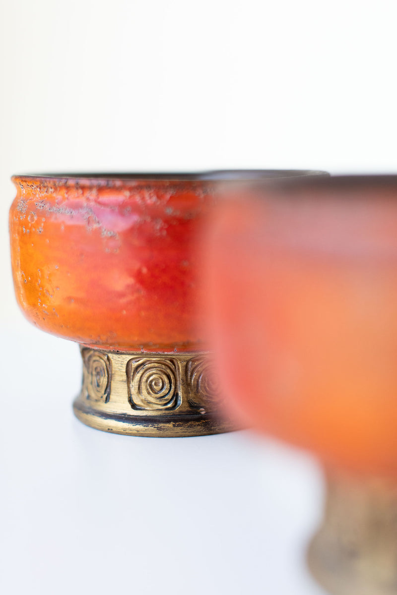 Mid Century Italian Pottery Candleholders 05