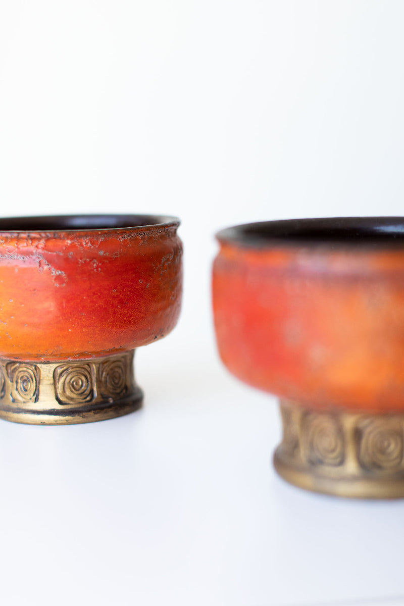 Mid Century Italian Pottery Candleholders 07