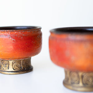 Mid Century Italian Pottery Candleholders