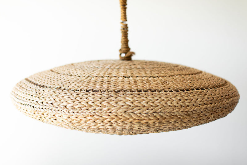 Mid Century Rattan Oval Light
