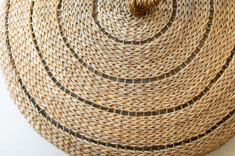 Mid Century Rattan Oval Light