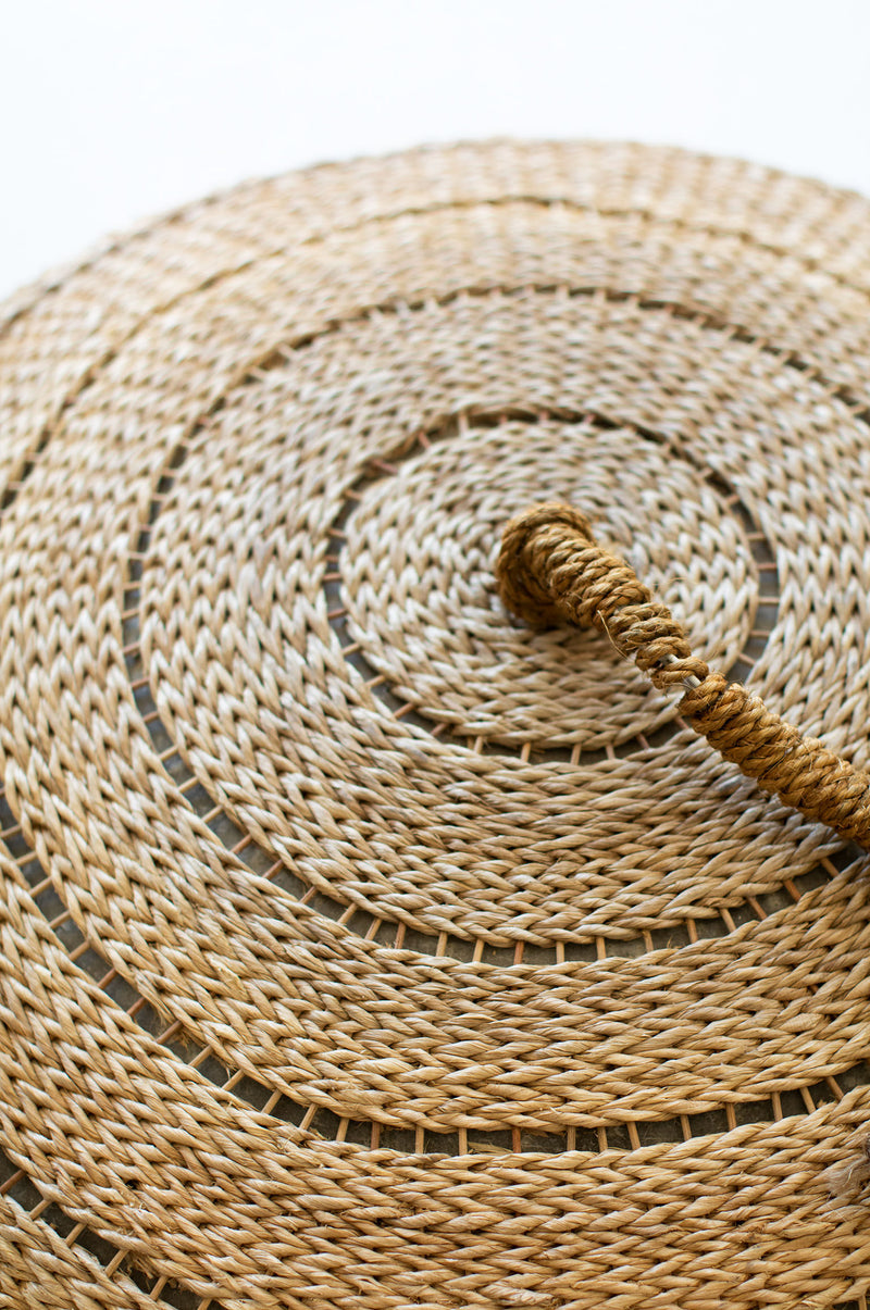 Mid Century Rattan Oval Light
