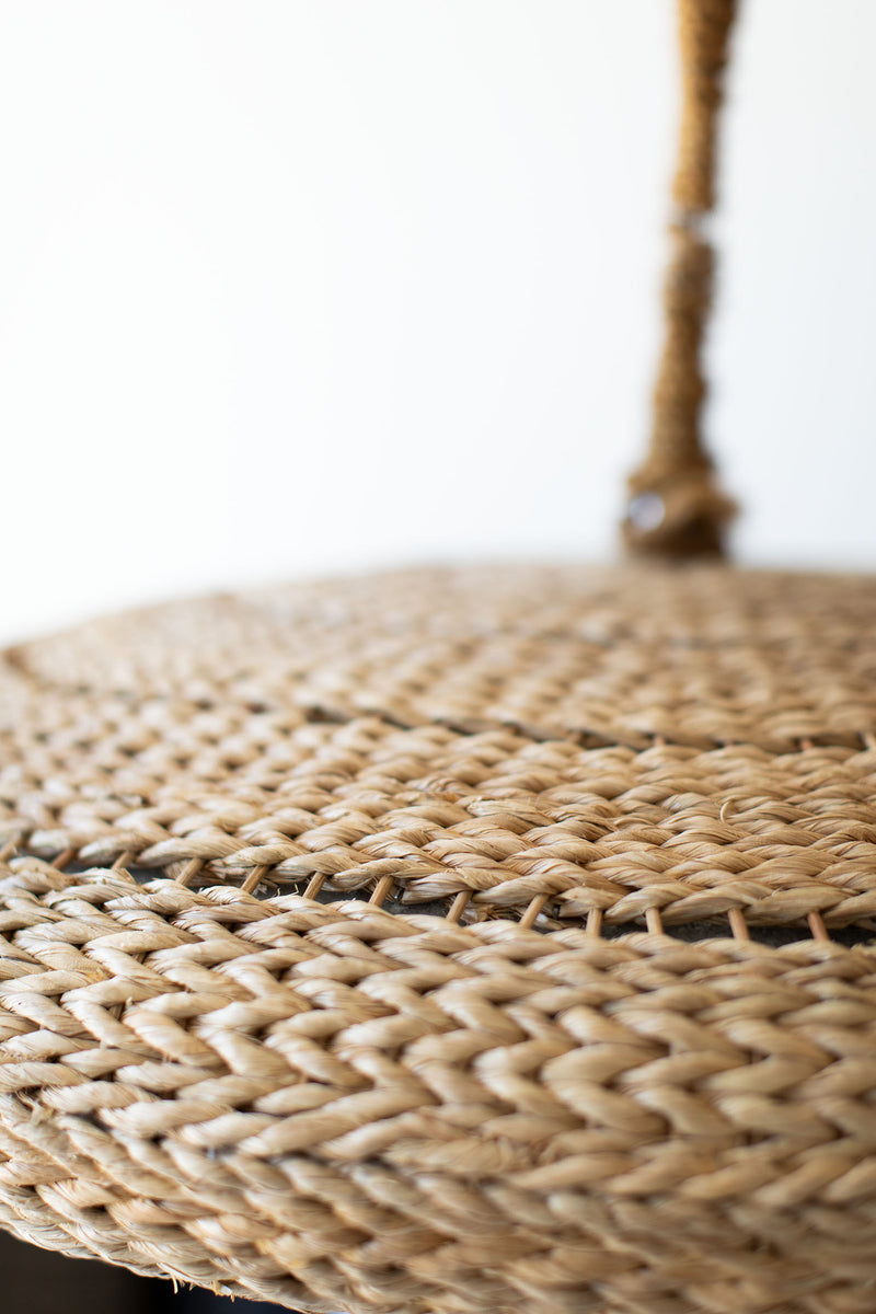 Mid Century Rattan Oval Light