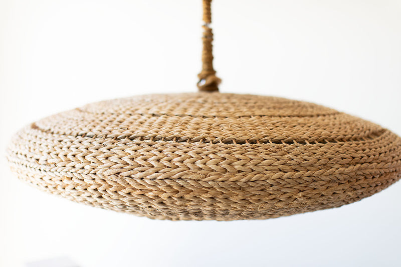 Mid Century Rattan Oval Light