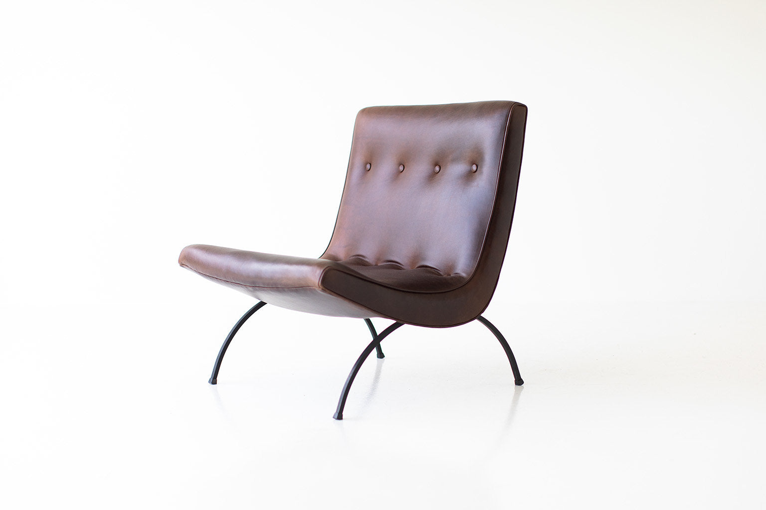 Milo Baughman Leather Scoop Lounge Chair for Thayer Coggin - 06041802