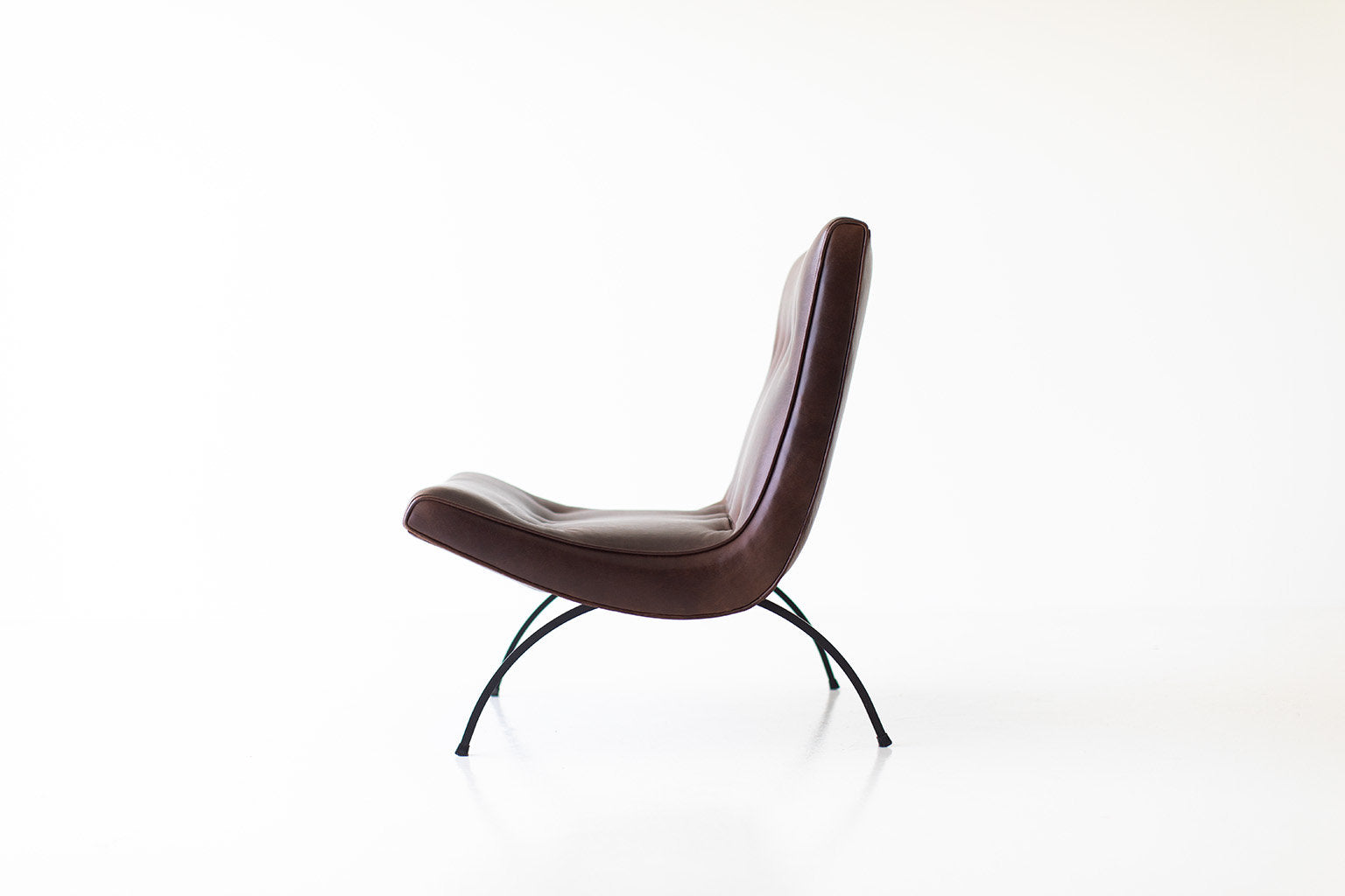 Milo Baughman Leather Scoop Lounge Chair for Thayer Coggin - 06041802