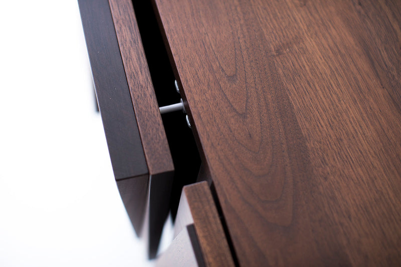 Modern console styled in a living room setting