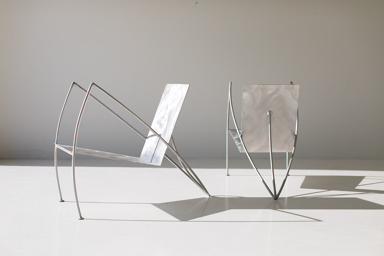 Modern Steel Studio Lounge Chairs by Stephen K Stuart - 11211802