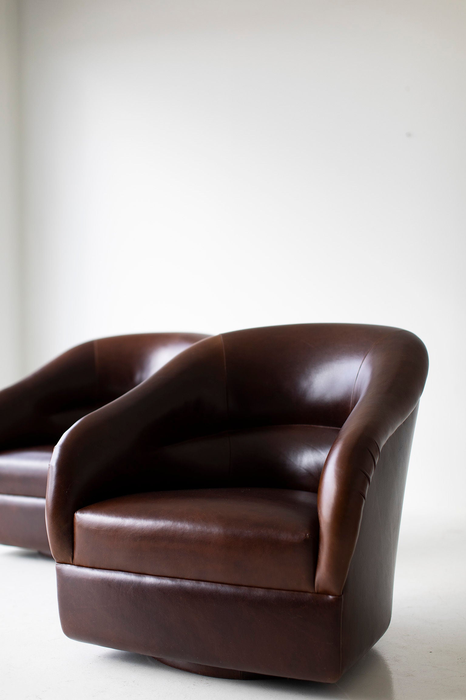 Ward Bennett Swivel Lounge Chairs for Brickel Associates Inc - 02081902